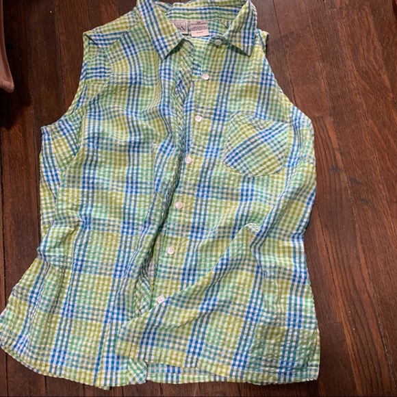 Vintage plaid linen short set - Picture 4 of 5